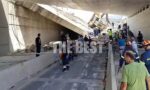 Πάτρα: Έπεσε τμήμα της γέφυρας κοντά στον οικισμό Ρομά – Αναφορές για εγκλωβισμένους