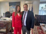 Συνάντηση του Βουλευτή Αιτωλοακαρνανίας Θανάση Παπαθανάση με την Υπουργό Παιδείας Σοφία Ζαχαράκη