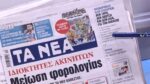 Τα πρωτοσέλιδα των εφημερίδων σήμερα
