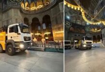 Τουρκία: Σάλος με φορτηγό που μπήκε στην Αγία Σοφία για εργασίες