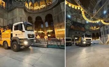 Τουρκία: Σάλος με φορτηγό που μπήκε στην Αγία Σοφία για εργασίες