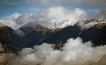 Λευκά Χριστούγεννα στις κορυφές του Παναιτωλικού Όρους (video)