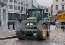 Ένταση στις Βρυξέλλες μεταξύ αστυνομίας και αγροτών