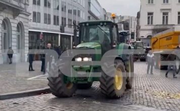 Ένταση στις Βρυξέλλες μεταξύ αστυνομίας και αγροτών