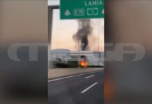 Εθνική Οδός Αθηνών Λαμίας: Φωτιά σε φορτηγό – MEGA ντοκουμέντο