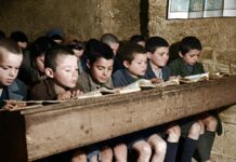 Μάθημα στο σχολείο το 1946