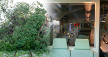 Ηλεία: Τρένο συγκρούστηκε με τεράστιο πεύκο που έπεσε στις ράγες – Τραυματίστηκε ο μηχανοδηγός