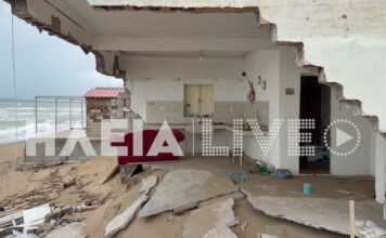 Μεγάλες καταστροφές από την κακοκαιρία στην Ηλεία