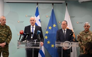 Νίκος Δένδιας από Λευκωσία: Η ελληνική κυβέρνηση αποδεικνύει έμπρακτα ότι η Κύπρος κείται πλησίον