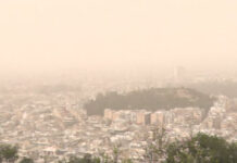 Αποπνικτική η ατμόσφαιρα στην Αττική λόγω της αφρικανικής σκόνης