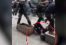 Βίντεο ντοκουμέντο: Άνδρας των ΜΑΤ κλώτσησε και έσπρωξε διαδηλώτρια – Έπεσε σε ζαρτινιέρα με το κεφάλι