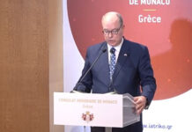 Ο πρίγκιπας Αλβέρτος στα εγκαίνια του προξενείου του Μονακό στο Κεφαλάρι