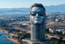 Ο Άδωνις Γεωργιάδης «ευχαριστεί θερμά» το άτομο που έφτιαξε την ΑΙ εικόνα με το πρόσωπο του πάνω στον ουρανοξύστη στο Ελληνικό