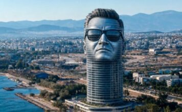 Ο Άδωνις Γεωργιάδης «ευχαριστεί θερμά» το άτομο που έφτιαξε την ΑΙ εικόνα με το πρόσωπο του πάνω στον ουρανοξύστη στο Ελληνικό