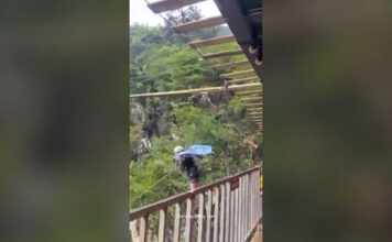 Κίνα: Η στιγμή που 16χρονη πέφτει στο κενό από ύψος 168 μέτρων
