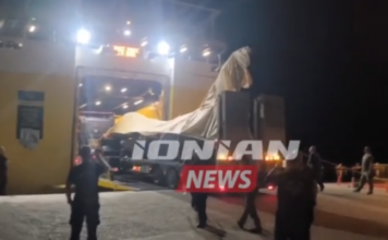 Μεταφέρθηκε με πλοίο το F-16 που έκανε αναγκαστική προσγείωση στο αεροδρόμιο Ζακύνθου