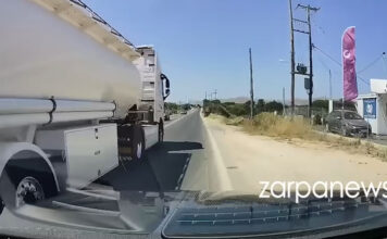 Χανιά: Οδηγός βυτιοφόρου «έπαιζε φώτα» & έκανε επικίνδυνη παράνομη προσπέραση – Σοκαριστικό βίντεο