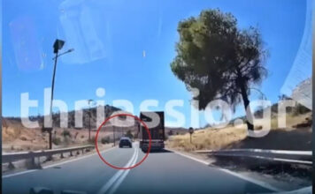 Επικίνδυνη προσπέραση οχήματος στην Παλαιά Εθνική Οδό Ελευσίνας – Θηβών