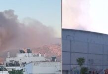 Μεγάλη πυρκαγιά στο θέατρο Μπάντμιντον – Ήχησε το 112