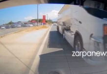 Κρήτη: Η στιγμή που οδηγός βυτιοφόρου κάνει προσπέραση σε δρόμο με διπλή γραμμή